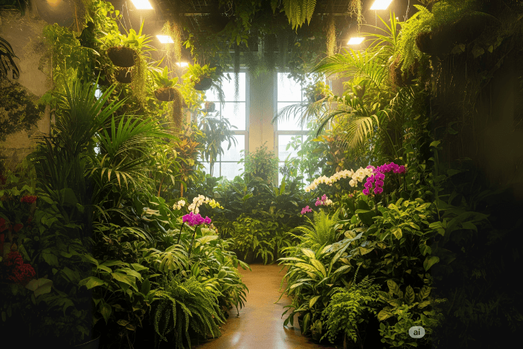 Blog hero background with plants and gardening items